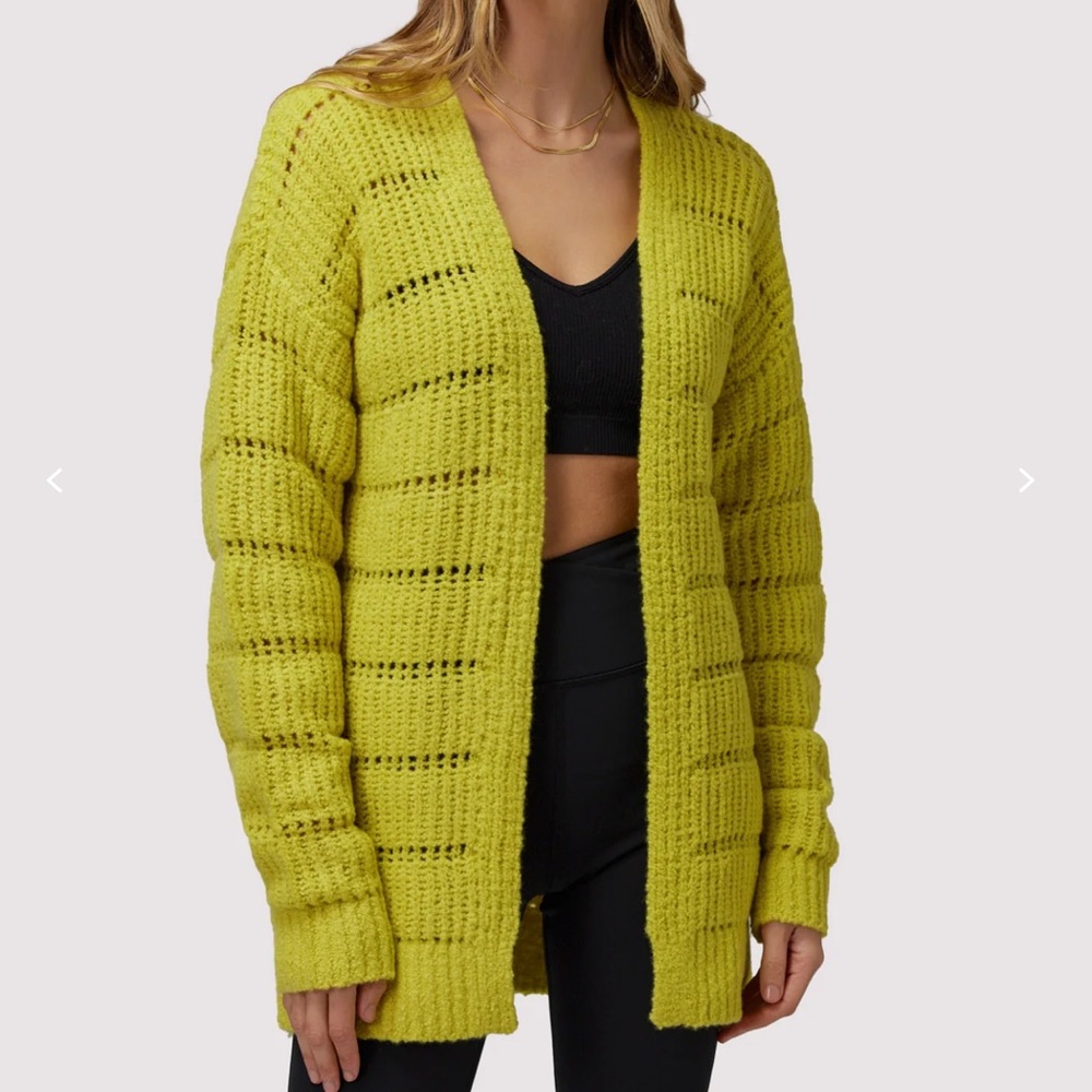 Spiritual Gangster Cassey Cardigan Charteuese NWT